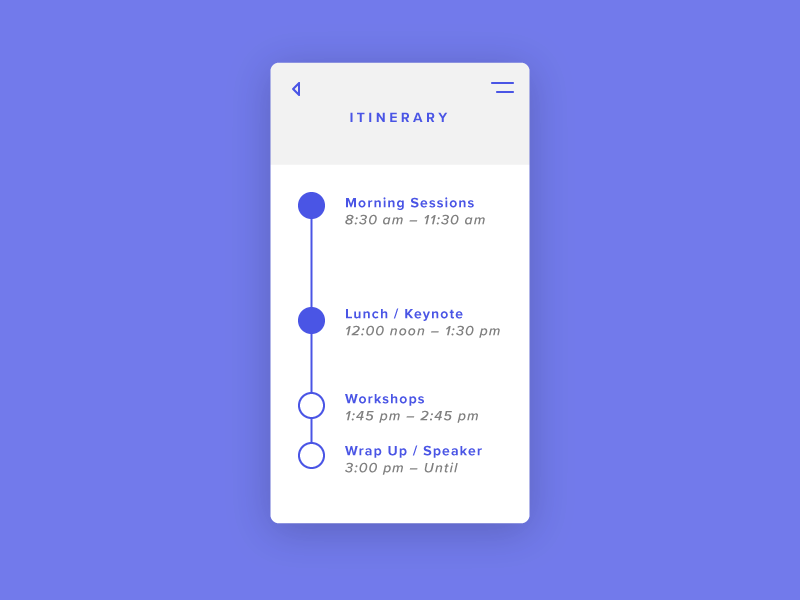 daily ui challenge 079 itinerary by will flourance dribbble daily itinerary
