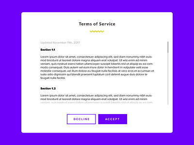 Daily UI Challenge 089 - Terms Of Service 089 app clean color dailyui flat interface design minimal mobile ui ux