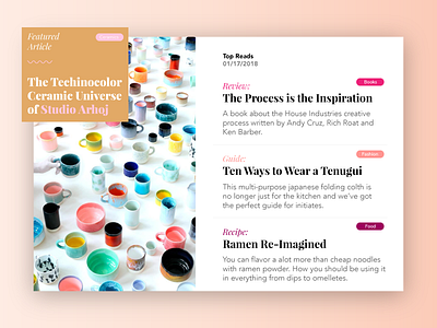 Daily Ui Challenge 091 - Articles