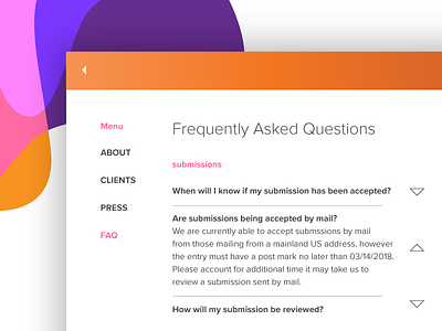 Daily Ui Challenge 092 - FAQ 092 app clean color dailyui faq flat interface design minimal mobile ui ux