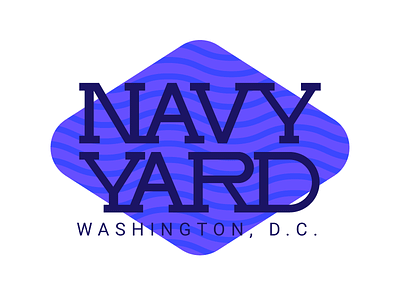 Navy Yard - Washington, DC branding font lettering logo retro texture type typography vector