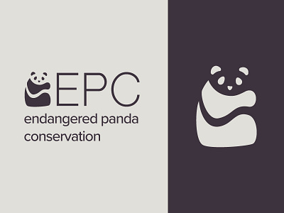 Daily Logo Challenge 03 - Panda Conservation branding clean dailylogochallenge flat identity logo panda typogaphy vector
