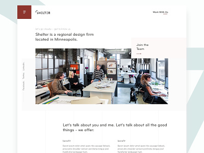 Shelter Team Page architecture architecture website interface layoutdesign ui ux design website websitedesign