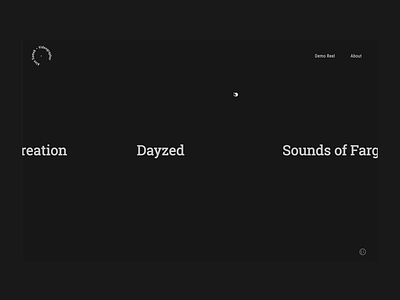 Neon Signs - Videographer Portfolio animation development greensock interface portfolio ux web design website