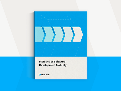 5 Stages of SDM eBook Cover 3d arrow blue book cover developers dots ebook right software stages tips