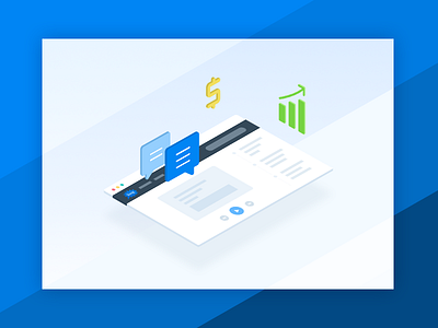 Sales Leaders illustration (WIP) comment graph illustration revenue sales shapes web