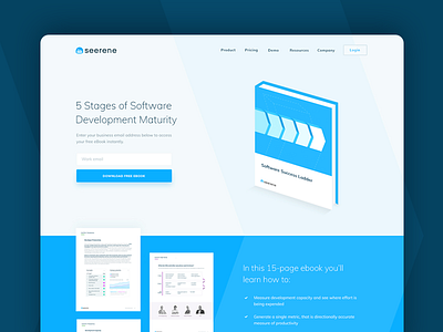 5 Stages eBook Landing Page arrows clean ebook flat icon illustration landing page software stages ux web webdesign