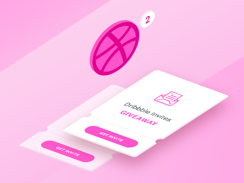 Dribbble Invites isometric icon illustration dribbble invites design player invite giveaway invitations invites dribbble