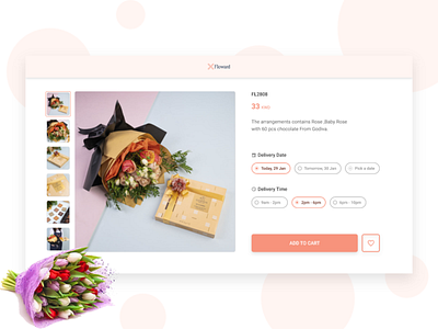 Floward - redesign product page adobexd ecommerce flowers flowershop madewithadobexd rose roses