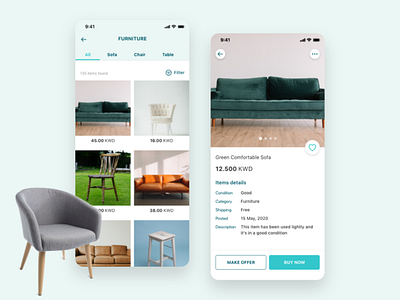 Ecommerce app ecommerce furniture ui ux