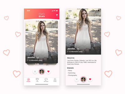 Dating app app dating dating app datingapp interaction design iphonex madewithadobexd ui ux