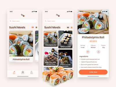 Sushi Restaurant App adobexd app food japanese food madewithadobexd recipes restaurant sushi sushifood