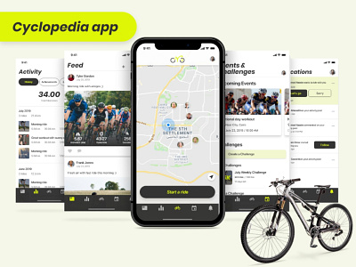 Cycling app adobexd bicycle biking cycling madewithadobexd riding sport workout