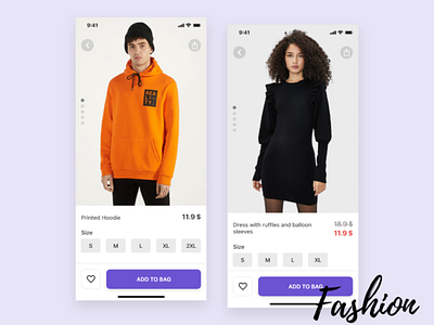 Product page - Fashion ecommerce app