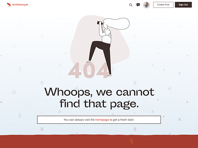 Writescape 404 Page