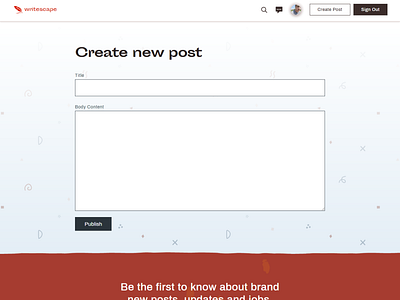 Writescape createpost page