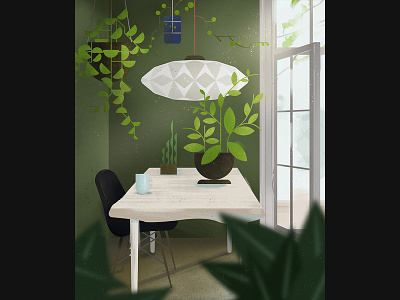 Interior 001 illustartion interior interior design plants vector art vector artwork vector artworks vector to raster
