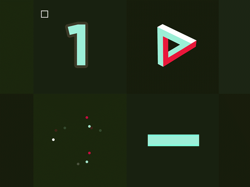 Numbers and Shapes 2d after effects animation design geometry motion graphics shapes