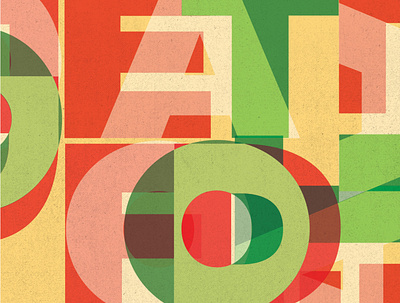 Eat Food colors design print type typeface typography