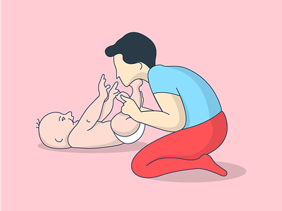 Best Moment For Baby And Her Mother baby engaging enjoying happiness illustration mother motherhood playing