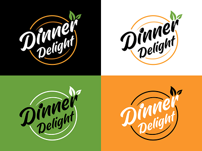 Dinner Delight Logo branding flat icon illustration letter logo logo design logo design branding logotype simple typography