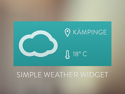 Simple Weather Widget flat simple turquoise ui weather widget