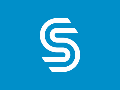 S Logo blue letter lines logo s sketch thick