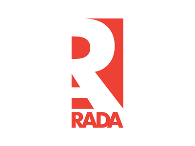 Rada Logotype letter logo logotype negative negative space rada red