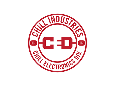 Chill Electronics Div. emblem logo logotype negative negative space patch
