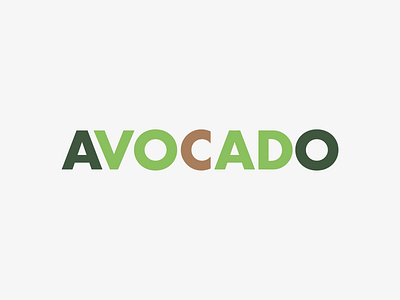 5 Minute Design Challenge - AVOCADO avocado logo text type wordmark