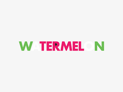 Watermelon logo text type watermelon