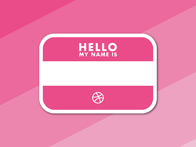 Sticker Mule Playoff dribbble name pink tag