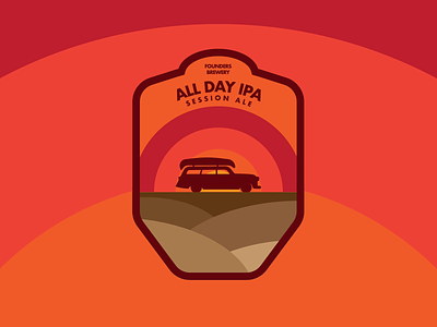 All Day IPA beer ipa label logo sticker sun