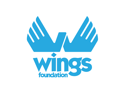 Wings Foundation branding color design kabel logo logo design logotype script type typography vector