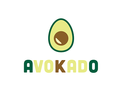 Avokado branding color design flat icon illustration logo logo design logotype simple type typography vector