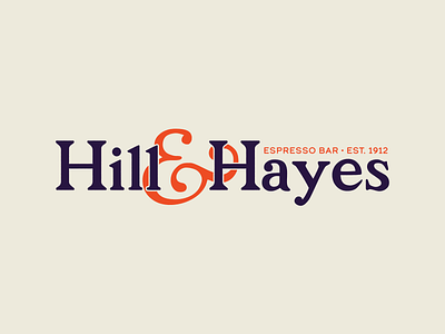 Hill & Hayes Espresso Bar bar branding calder coffee color design espresso logo logo design logotype parish simple type typography vector