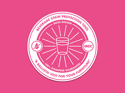 The Beverage Stain Protection Tool! beer beer coaster coaster futura gkdc pink sticker stickermule