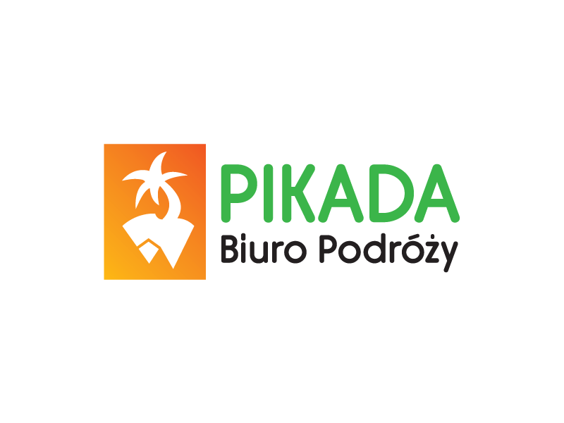 Pikada mountain sea travel agency mark logotype logo branding