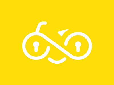 Safe Bike bike logo logotype mark padlock safe