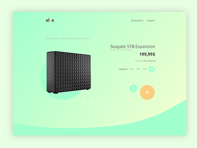 Product page clean green minimal product page shop simple