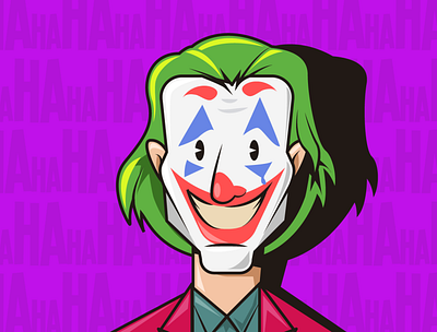 JOKER 01 amora cartoon character design flat illustration joker joker movie
