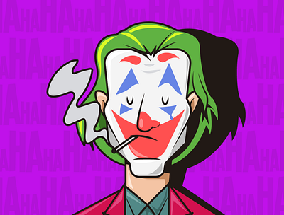 JOKER 02 amora cartoon character design flat illustration joker joker movie tiago vector
