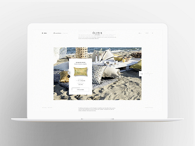 Elitis Accessoires slider uiux design