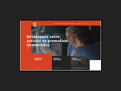 Kaufman & Broad partenaires homepage uiux design webdesign