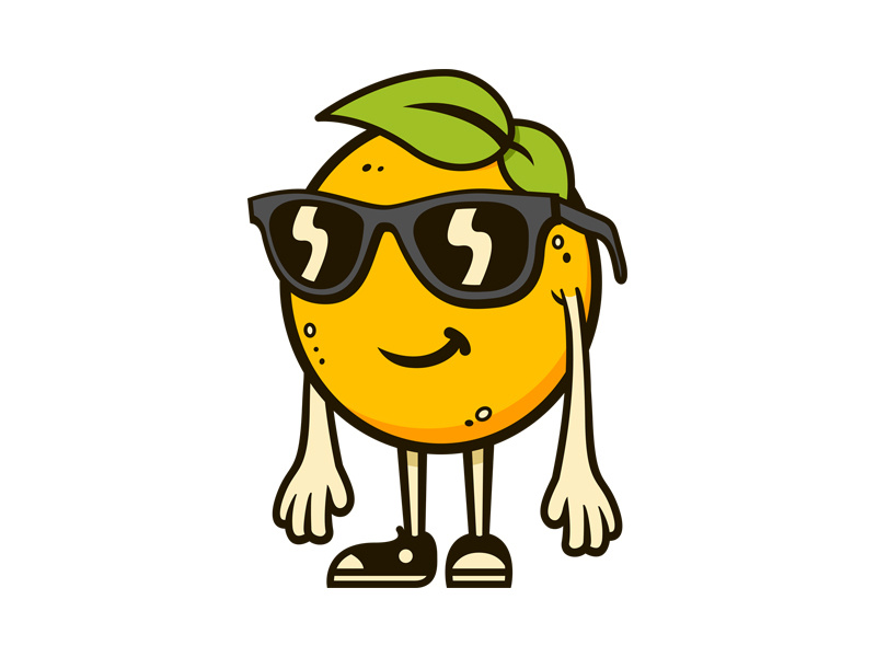 Orange Dude character design orange character illustration illustrator sunglasses leaf converse chucks glasses fruit