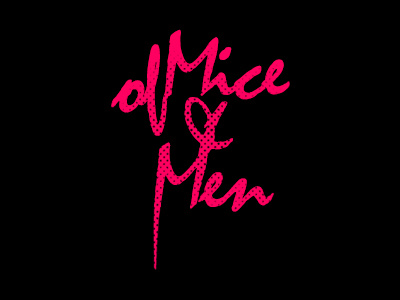 Of Mice & Men Type branding design identity music of mice men of mice and men type typography warped tour