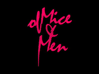 Of Mice & Men Type of mice men of mice and men warped tour design type typography music branding identity
