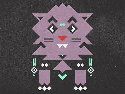 Aztec Cat cat native american illustration snail art design