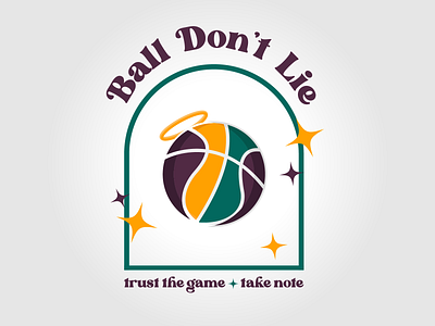 Saint Ball Don't Lie basketball design illustrator jazz nba salt lake city utah