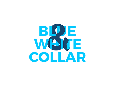 Blue and White Collar Bold brooklyn illustrator logo salt lake city utah